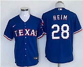 Men's Texas Rangers #28 Jonah Heim Royal With Patch Cool Base Stitched Jersey,baseball caps,new era cap wholesale,wholesale hats